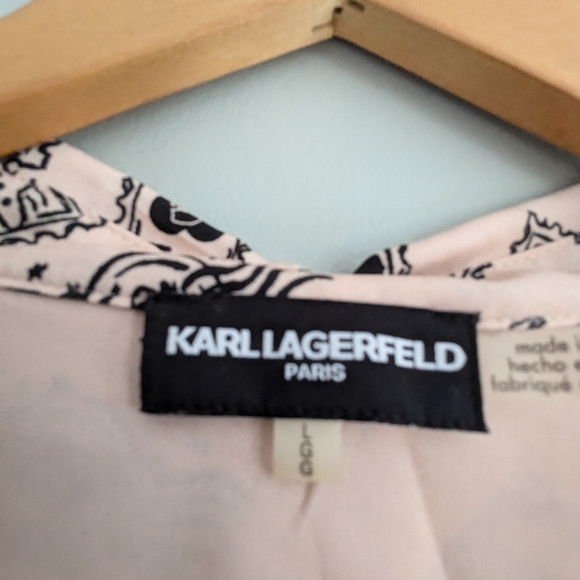 Karl Lagerfeld Paris Pink Button Down Shirt 🩷 - Picture 3 of 6